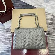Colestore Gucci GG Marmont Medium Shoulder bag in Dusty Grey Leather 31x17x8cm - 3