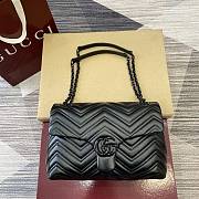 Colestore Gucci GG Marmont Medium Shoulder bag in Black Leather 31x17x8cm - 1