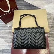 Colestore Gucci GG Marmont Medium Shoulder bag in Black Leather 31x17x8cm - 5