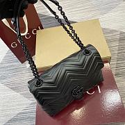 Colestore Gucci GG Marmont Medium Shoulder bag in Black Leather 31x17x8cm - 4