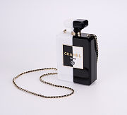 Colestore Chanel White Black Plexiglass Perfume Bottle Clutch in Chanel Collector’s ltem 20×12×5cm - 1