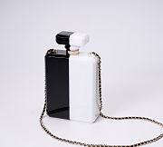 Colestore Chanel White Black Plexiglass Perfume Bottle Clutch in Chanel Collector’s ltem 20×12×5cm - 6
