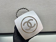 Colestore Chanel Minaudière Makeup Palette bag Plexiglas, Stone particles & Gold-colored metal Gray & Other Colors 14×11×4.5cm - 3