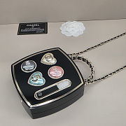 Colestore Chanel Minaudière Makeup Palette bag Plexiglas, Stone particles & Gold-colored metal Black & Other Colors 14×11×4.5cm - 5