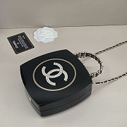 Colestore Chanel Minaudière Makeup Palette bag Plexiglas, Stone particles & Gold-colored metal Black & Other Colors 14×11×4.5cm - 2
