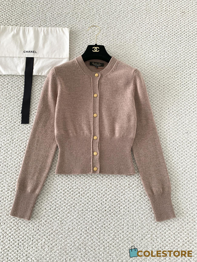 Colestore  Loro Piana Rose Island Cardigan Cashmere, Linen Turkish Coffee - 1