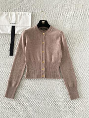 Colestore  Loro Piana Rose Island Cardigan Cashmere, Linen Turkish Coffee - 1