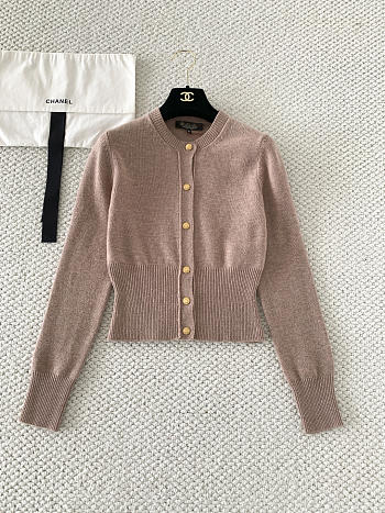 Colestore  Loro Piana Rose Island Cardigan Cashmere, Linen Turkish Coffee