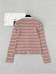 Colestore Chanel Long-Sleeved Top Cotton & Mixed Fibres  Pink, Red & Green - 2
