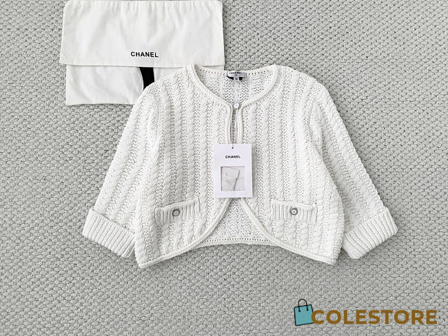 Colestore Chanel Cardigan Cotton White - 1