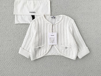 Colestore Chanel Cardigan Cotton White