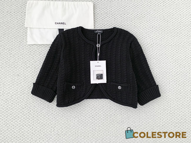 Colestore Chanel Cardigan Cotton Black - 1