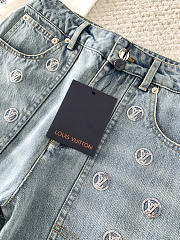 Colestore Louis Vuitton LV Ski Signature Sequin Slim-fit Jeans 1AIPPP - 2