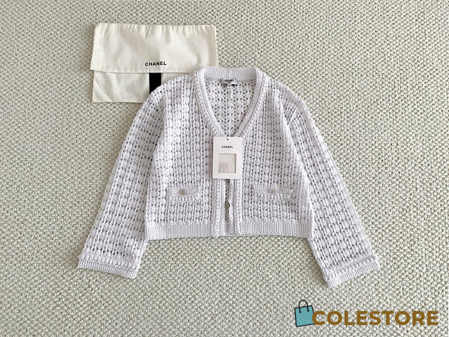 Colestore Chanel Cardigan Silk Creamy white - 1