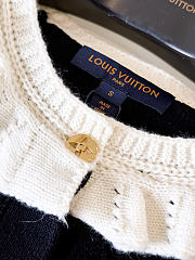 Colestore  Louis Vuitton Ruffle Collar Cardigan Black - 3