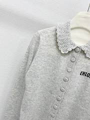 Colestore Chloé Fitted logo cardigan in a wool knit Grey - 5