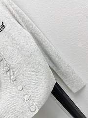 Colestore Chloé Fitted logo cardigan in a wool knit Grey - 3