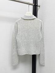 Colestore Chloé Fitted logo cardigan in a wool knit Grey - 4