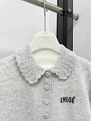 Colestore Chloé Fitted logo cardigan in a wool knit Grey - 2