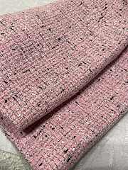 Colestore Chanel Short-sleeved shirt Tweed fabric  Pink, Black & White - 4