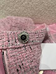 Colestore Chanel Short-sleeved shirt Tweed fabric  Pink, Black & White - 5