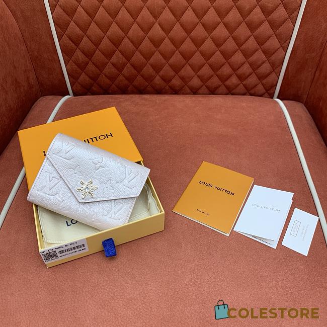 Colestore Louis Vuitton Victorine Wallet in Cream Monogram Empreinte Leather with Snowflake Charm 12 x 9.5 x 2.5cm - 1