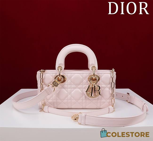 Colestore Dior Lady D-Joy Micro Bag Powder Pink Cannage Lambskin 22x12x6.5cm - 1