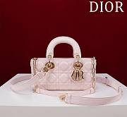 Colestore Dior Lady D-Joy Micro Bag Powder Pink Cannage Lambskin 22x12x6.5cm - 1