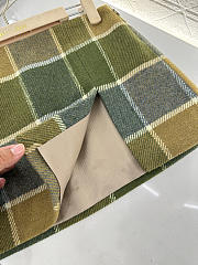 Colestore  Miu Miu Camel/aviator Blue Checked Miniskirt - 6