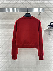 Colestore Valentino 3D Cherry Round-Neck Knit Cardigan - 2