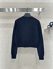 	 Colestore Valentino 3D Cherry Round-Neck Knit Cardigan Navy - 2