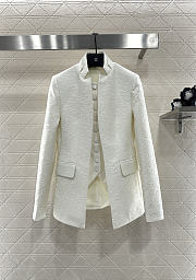Colestore Dior Fitted Jacket with Removable Vest Ecru Millefiori Cotton and Silk with Provençal-Effect Quilting - 1