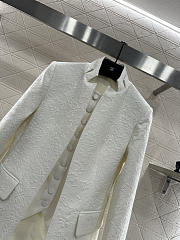 Colestore Dior Fitted Jacket with Removable Vest Ecru Millefiori Cotton and Silk with Provençal-Effect Quilting - 4