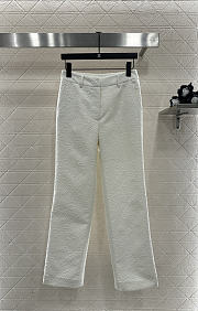 Colestore Dior Fitted Pants Ecru Millefiori Cotton and Silk with Provençal-Effect Quilting - 1