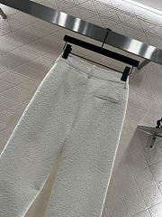 Colestore Dior Fitted Pants Ecru Millefiori Cotton and Silk with Provençal-Effect Quilting - 6