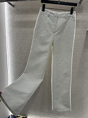 Colestore Dior Fitted Pants Ecru Millefiori Cotton and Silk with Provençal-Effect Quilting - 4