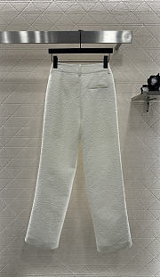 Colestore Dior Fitted Pants Ecru Millefiori Cotton and Silk with Provençal-Effect Quilting - 2