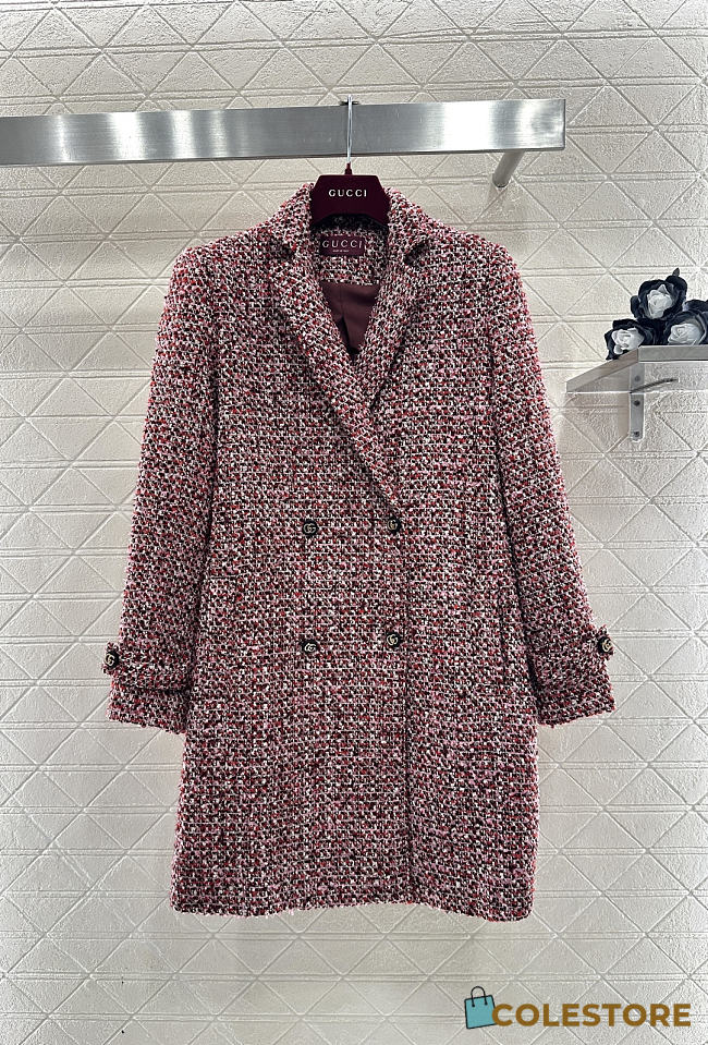 Colestore Gucci Blue and Red Wool Bouclé Jacket  - 1