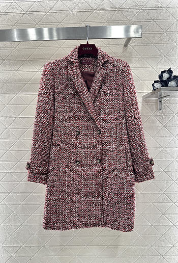 Colestore Gucci Blue and Red Wool Bouclé Jacket 