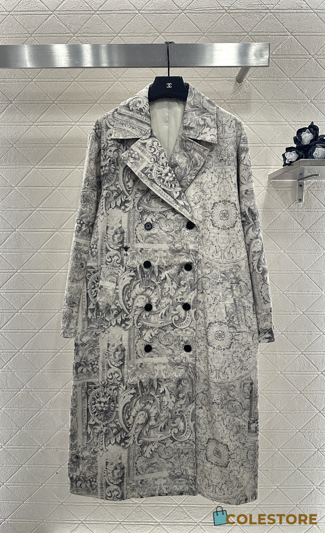 Colestore Dior Coat Beige Dior Barocco Cotton, Mohair and Wool Blend - 1