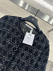 Colestore  Dior Macrocannage Regular-Fit Jacket Black and White Cotton-Blend Tweed Knit - 6
