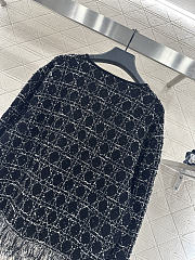 Colestore  Dior Macrocannage Regular-Fit Jacket Black and White Cotton-Blend Tweed Knit - 2