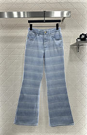 Colestore  Chanel Jeans Laminated Denim, Light blue & White - 1