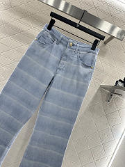 Colestore  Chanel Jeans Laminated Denim, Light blue & White - 5