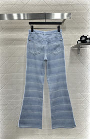 Colestore  Chanel Jeans Laminated Denim, Light blue & White - 2
