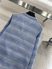 Colestore Chanel Jacket Laminated Denim  Light Blue & White - 2