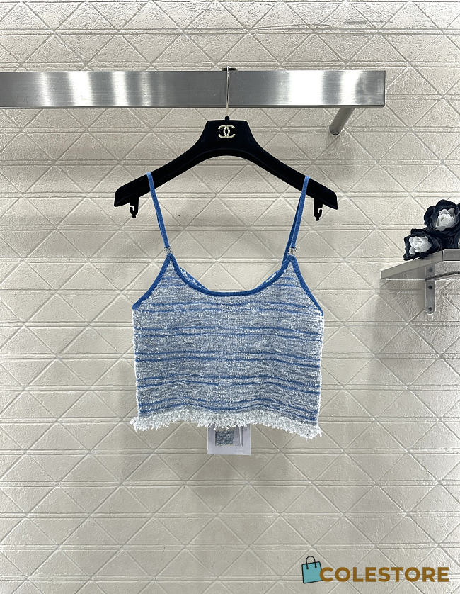Colestore Chanel Top Mixed Fibres  Light Blue - 1