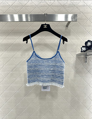 Colestore Chanel Top Mixed Fibres  Light Blue