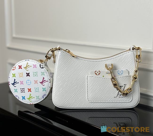 Colestore Louis Vuitton LV x TM Marellini in White Epi Leather 19x13.5x6.5cm - 1