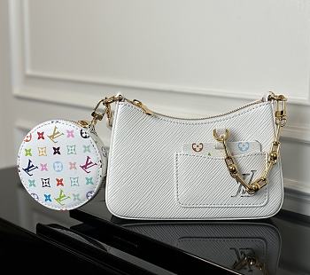 Colestore Louis Vuitton LV x TM Marellini in White Epi Leather 19x13.5x6.5cm